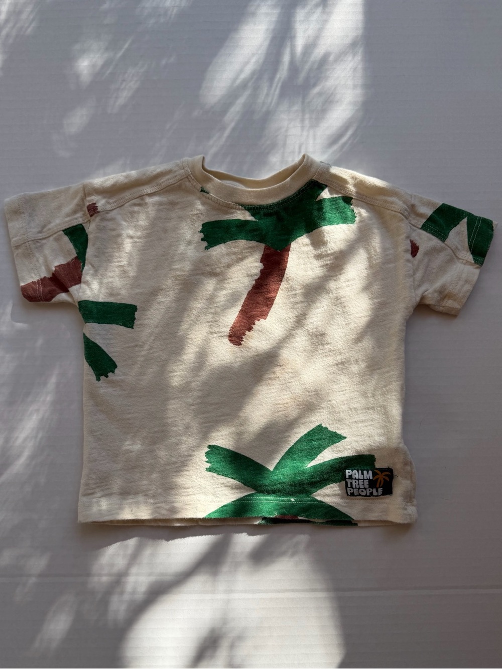 ZARA Baby Palm Tree People Cotton T-Shirt 18M 86cm Tropical